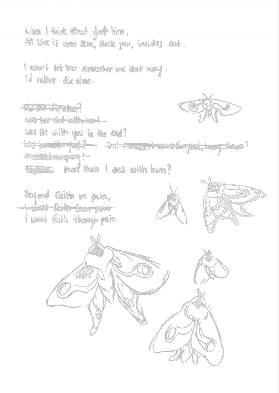 Escritas e desenhos do diário da Ellie